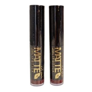 Lot of ‎ 2 L.A Girl Matte Flat Velvet Lipstick GLC810 Bite Me New Sealed